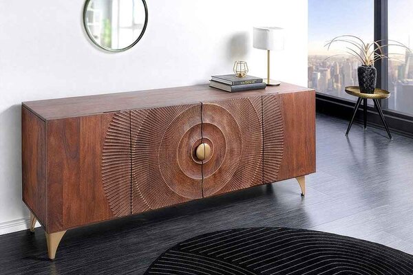 Designová komoda Venetia 177 cm hnědé mango