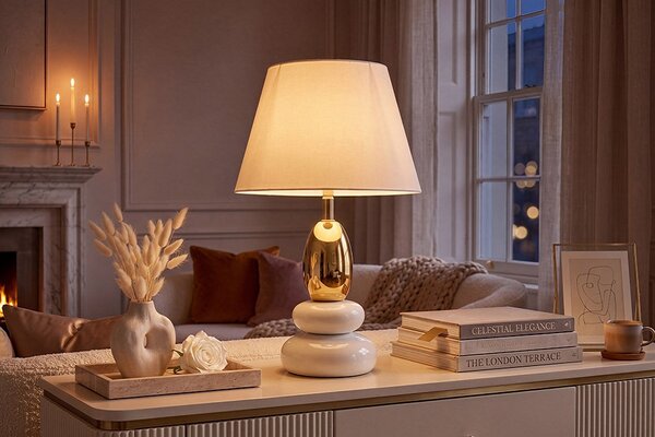 Designová stolní lampa Kaloosh 45 cm bílá