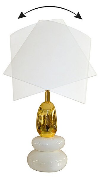 Designová stolní lampa Kaloosh 45 cm bílá