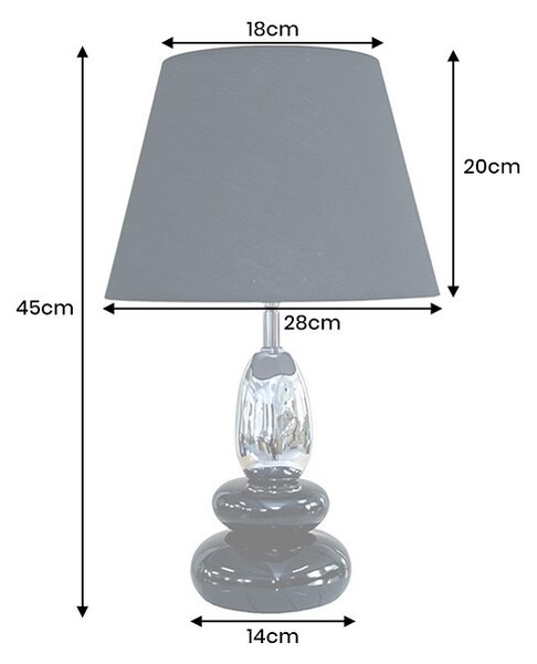Designová stolní lampa Kaloosh 45 cm černá