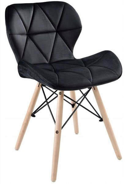 Židle RIPIANO VELVET 48 x 52,5 x 74 cm černá 1 ks