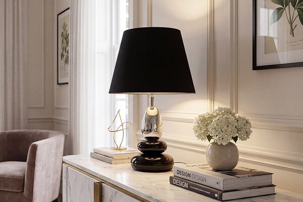 Designová stolní lampa Kaloosh 45 cm černá