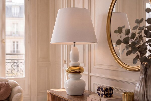 Designová stolní lampa Kaloosh 68 cm bílá