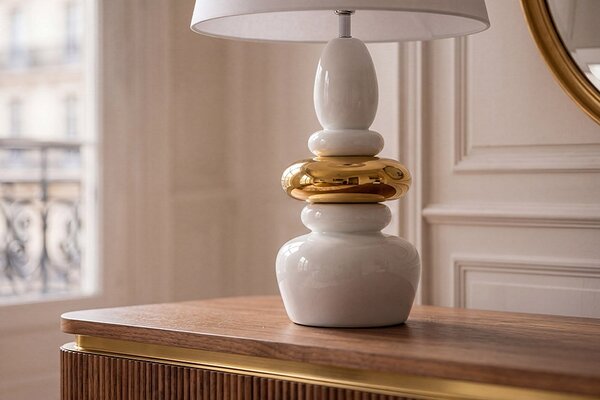 Designová stolní lampa Kaloosh 68 cm bílá