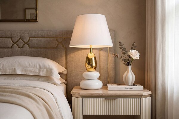 Designová stolní lampa Kaloosh 45 cm bílá
