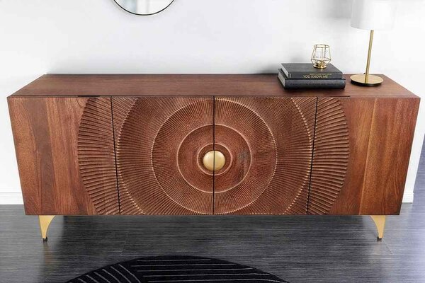 Designová komoda Venetia 177 cm hnědé mango