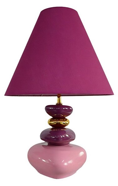 Designová stolní lampa Kalpana 60 cm růžová