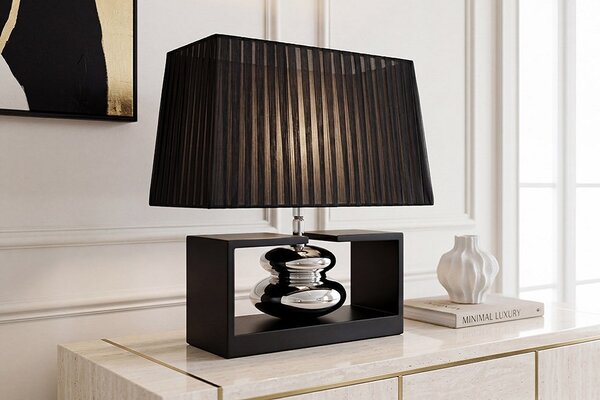 Designová stolní lampa Kamaria 35 cm černá