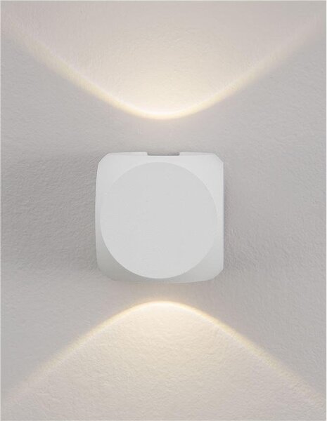 NV 9226217 Venkovní nástěnné svítidlo ZARI bílý hliník a sklo Cree LED 2x2W 3000K 100-240V 2x38st. IP54 světlo ve dvou směrech - NOVA LUCE