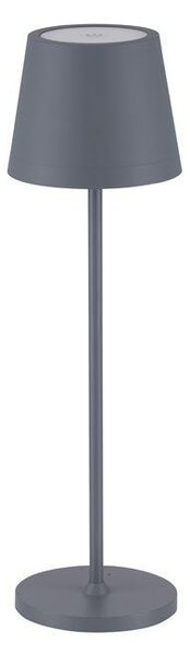 NV 9223404 Venkovní stolní lampa SEINA šedý hliník a akryl LED 2W 2700K 5V DC IP54 vypínač na těle nabíjecí s PG základnou nebo USB C kabelem - NOVA LUCE