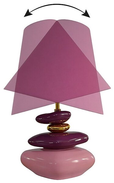 Designová stolní lampa Kalpana 60 cm růžová