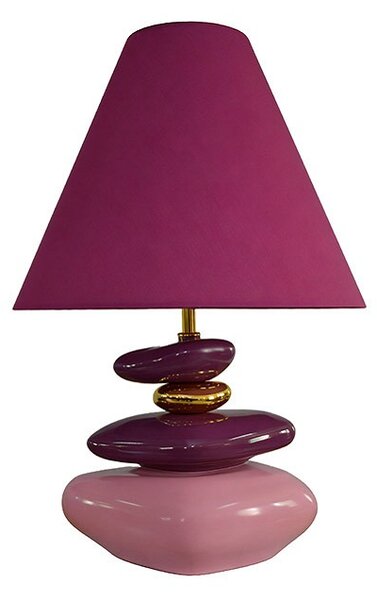 Designová stolní lampa Kalpana 60 cm růžová