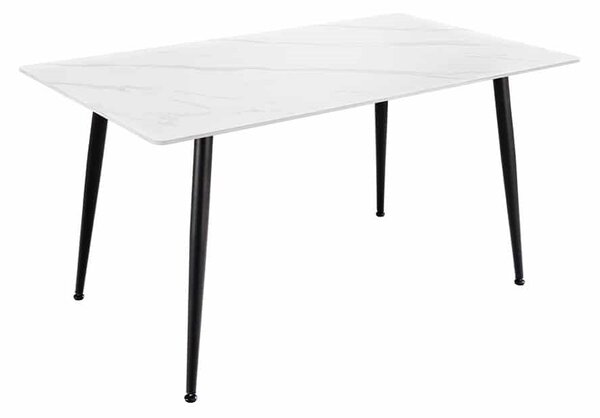 Keramický jídelní stůl Garold 120 cm bílý