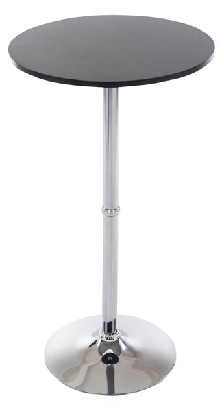Barový stůl kulatý DS25199, černý / rám chrom - v108 x Ø60 cm