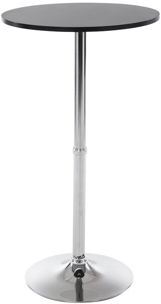 Barový stůl kulatý DS25199, černý / rám chrom - v108 x Ø60 cm