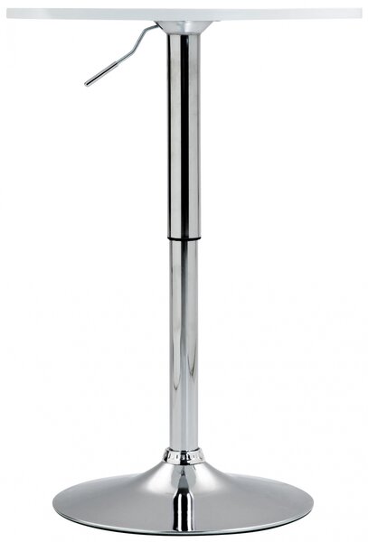 Barový stůl Lamoni - v85-106 cm x Ø60 cm - Bílá