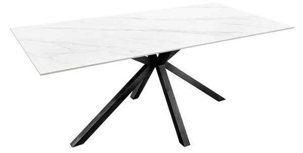 Keramický jídelní stůl Fabrico 160 cm bílý