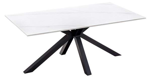 Keramický konferenční stolek Fabrico 100 cm bílý