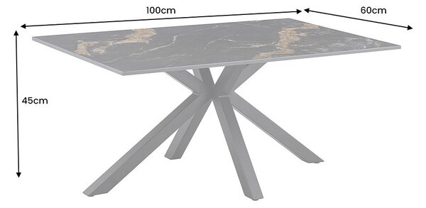 Keramický konferenční stolek Fabrico 100 cm černý / pískový