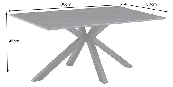 Keramický konferenčný stolík Fabrico 100 cm antracitový