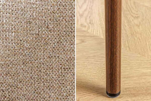 Designová jídelní židle Harding taupe béžová / hnědá