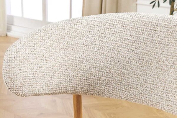 Designová jídelní židle Harding béžová / přírodní hnědá