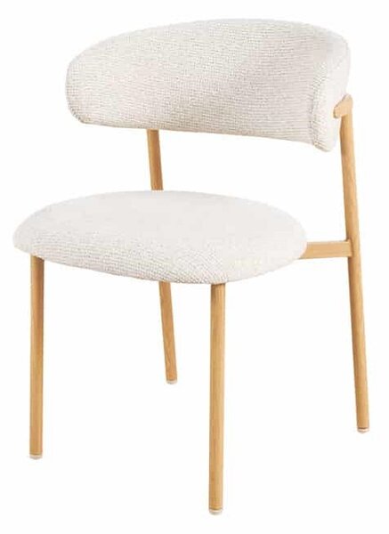 Designová jídelní židle Harding béžová / přírodní hnědá