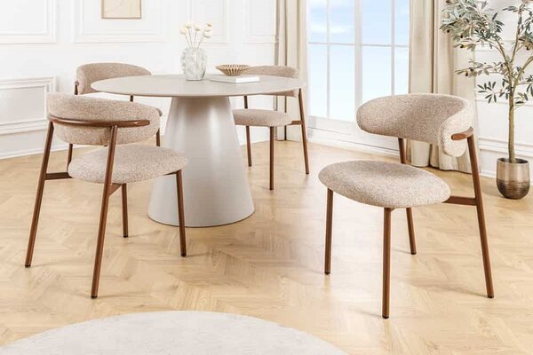 Designová jídelní židle Harding taupe béžová / hnědá