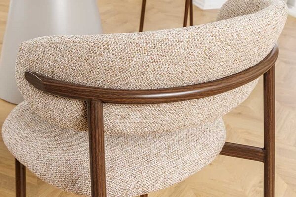 Designová jídelní židle Harding taupe béžová / hnědá