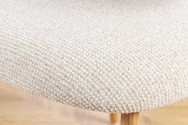 Designová jídelní židle Harding béžová / přírodní hnědá