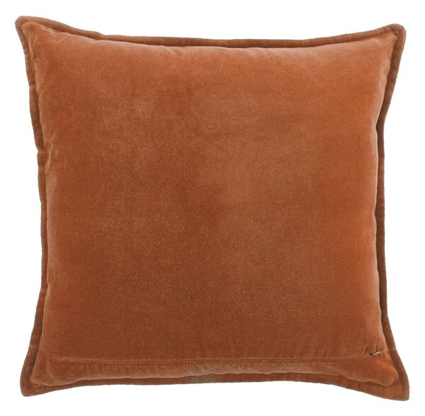 COTTON VELVET Polštář sametový 45 x 45 cm - sv. hnědá