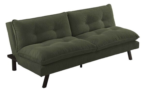 Designová rozkládací pohovka Yehudah 190 cm zelený manšestr