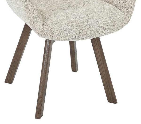 Designová otočná židle Yanisin taupe / hnědá