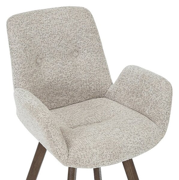 Designová otočná židle Yanisin taupe / hnědá