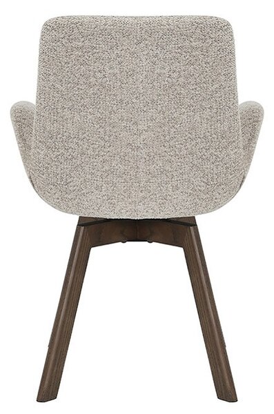 Designová otočná židle Yanisin taupe / hnědá