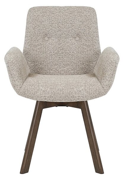 Designová otočná židle Yanisin taupe / hnědá