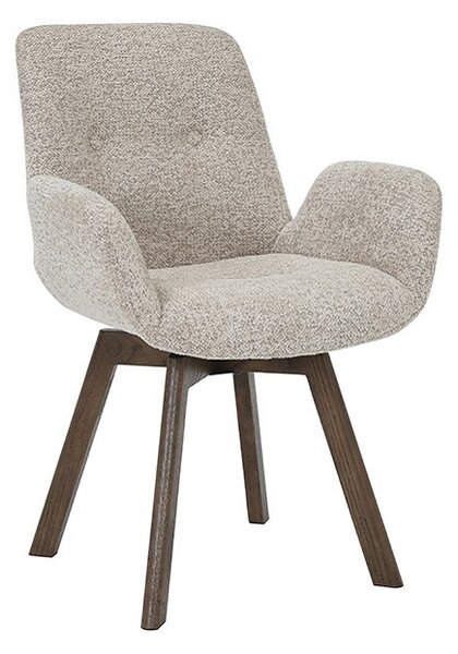 Designová otočná židle Yanisin taupe / hnědá