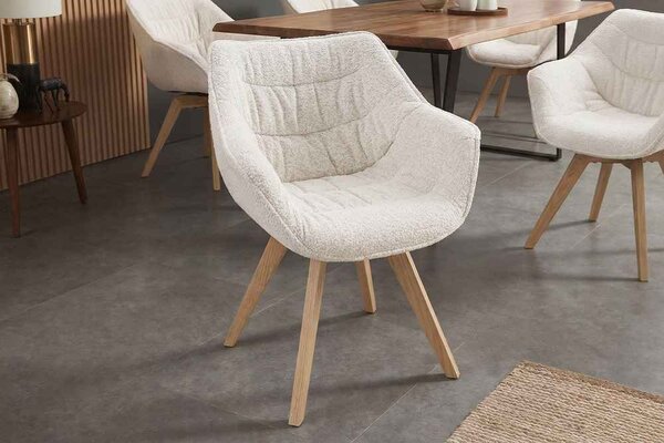 Designová otočná židle Kiara béžová