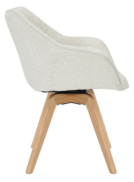 Designová otočná židle Kiara béžová