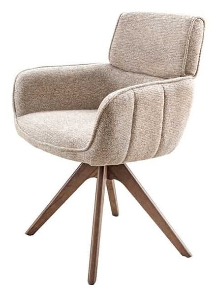 Designová otočná židle Parthenia taupe / hnědá