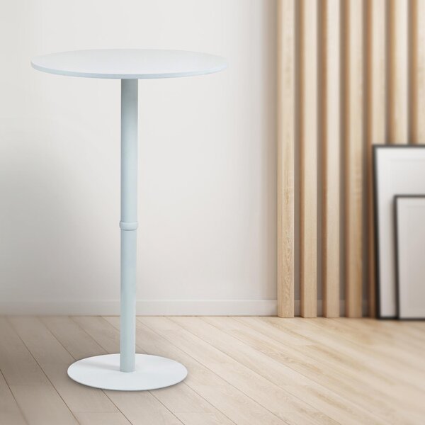 Barový stůl Hereford 75 cm - bílá/bílá