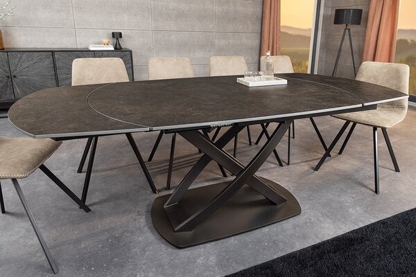 Roztahovací jídelní stůl Rafiqa 130-190 cm bronz