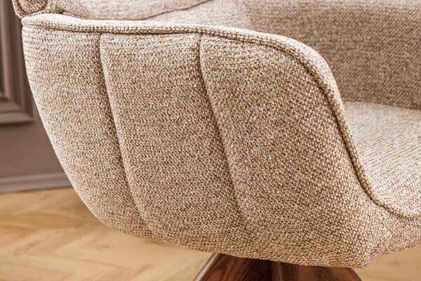 Designová otočná židle Parthenia taupe / hnědá