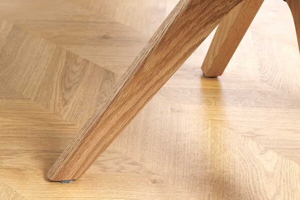 Designová otočná židle Yenibeth béžová / dub