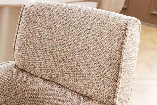 Designová otočná židle Parthenia taupe / hnědá