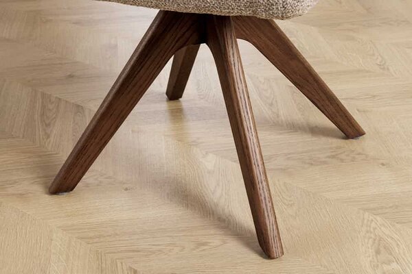 Designová otočná židle Yenibeth taupe / hnědá