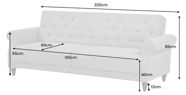 Designová rozkládací sedačka Scarlet 220 cm zelený samet