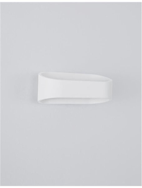 NV 9257871 Venkovní nástěnné svítidlo MILE bílý hliník a sklo LED 9W 3000K 100-240V 155st. IP54 světlo nahoru a dolů - NOVA LUCE