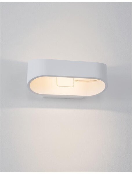 NV 9257871 Venkovní nástěnné svítidlo MILE bílý hliník a sklo LED 9W 3000K 100-240V 155st. IP54 světlo nahoru a dolů - NOVA LUCE