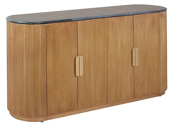 Designová komoda Ifama 170 cm zelený mramor / mango